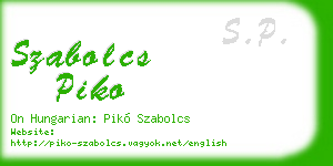 szabolcs piko business card