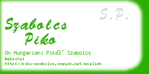 szabolcs piko business card